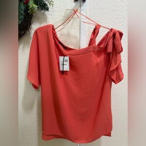 1. State Women’s Off Shoulder Vibrant Coral Top